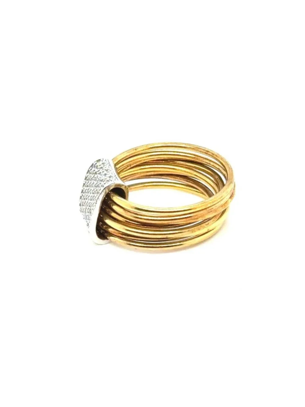 925 Gold Vermeil Pave Cz Multi Circle‎ Rings